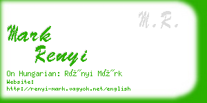 mark renyi business card